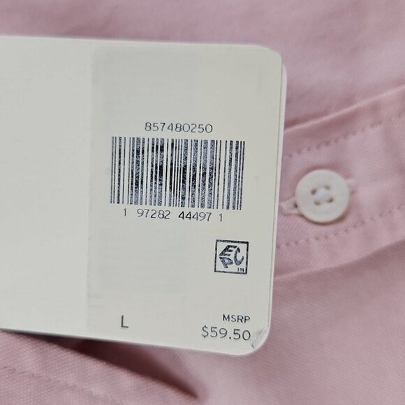 NWT Levi's Oxford Shirt Men's L Pink Long Sleeve Button Up NEW Spread Collar - Picture 10 of 16